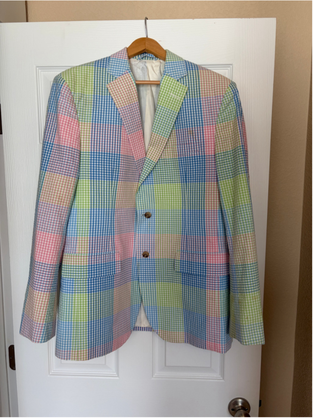 Vineyard Vines Seersucker Blazer Jacket 38R Nantucket Coastal Fraternity Q14